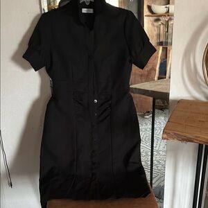 Calvin Klein Black Sheath Midi Dress